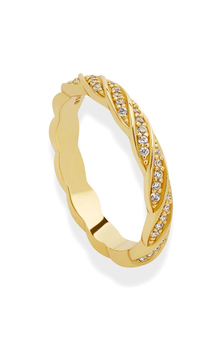 MOD AND JO Nadia Twisted Pavé Band Ring, Main, color, Gold