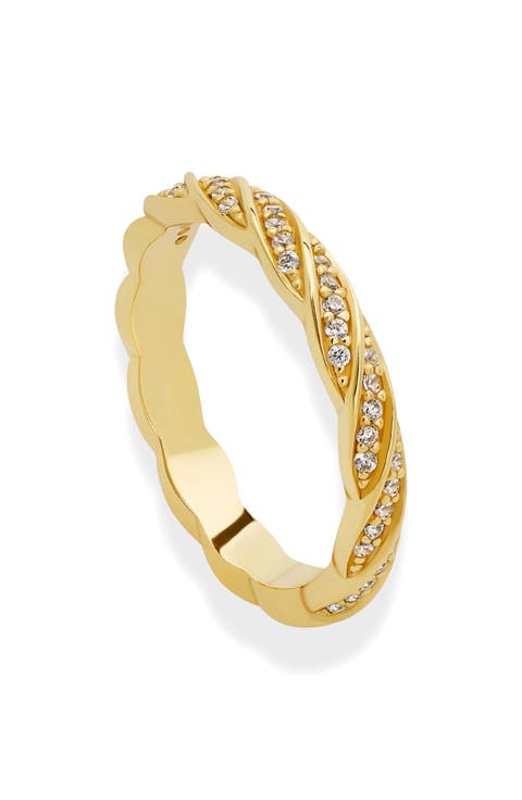 Nadia Twisted Pavé Band Ring