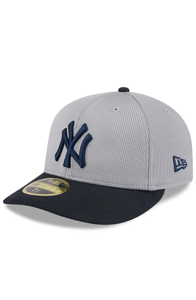 New Era Men's New Era  Gray/Navy New York Yankees 2025 Spring Training Low Profile 59FIFTY Fitted Hat, Alternate, color, 