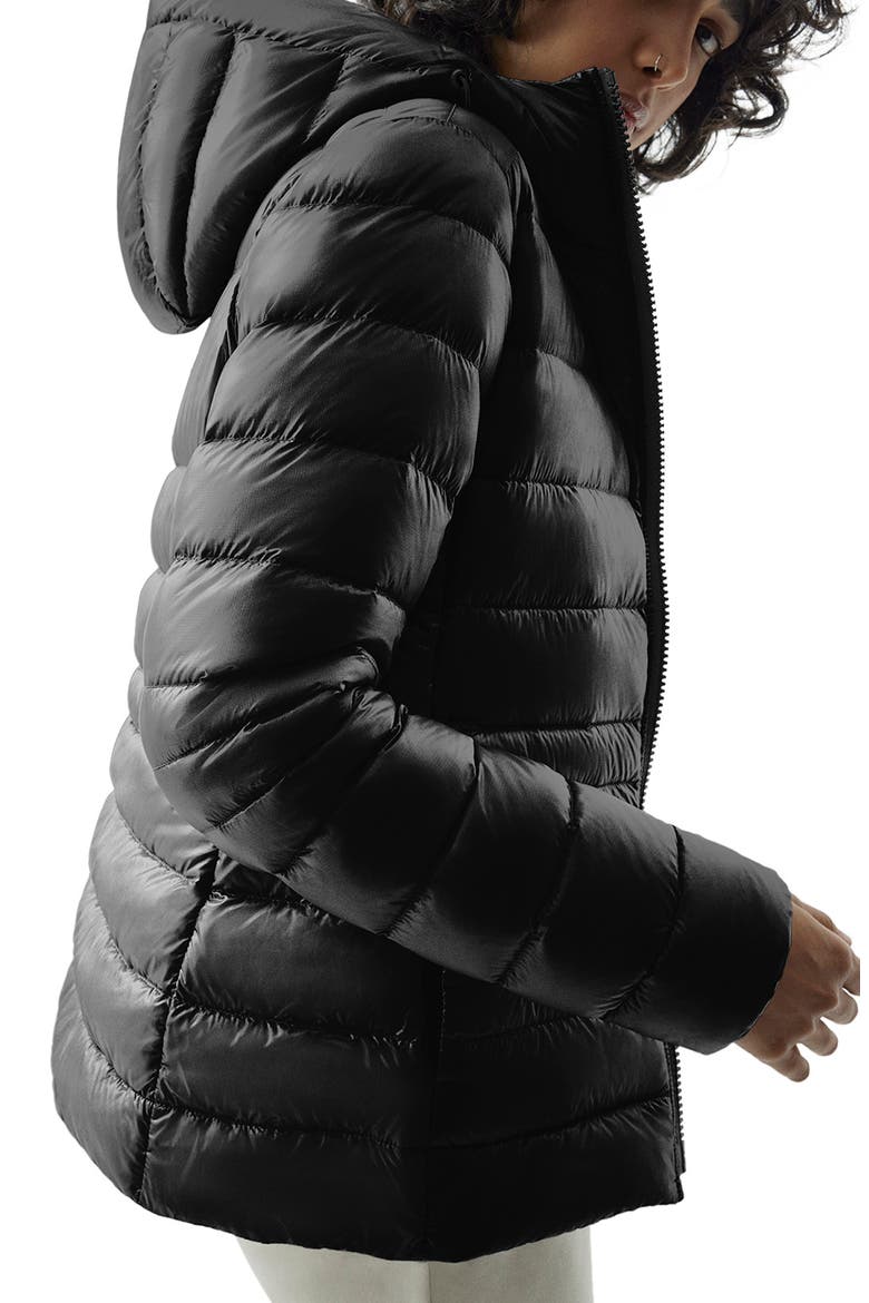 Cypress Packable Hooded 750-Fill-Power Down Puffer Jacket, Alternate, color, BLACK - NOIR