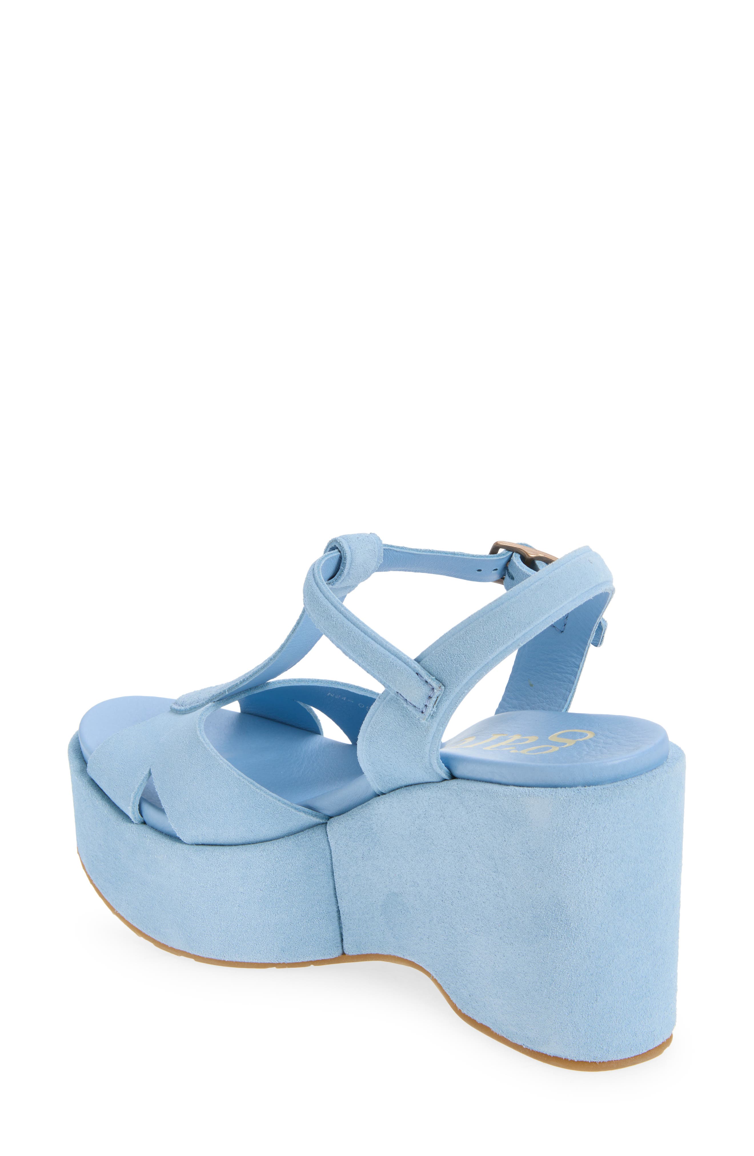 Pedro Garcia Domiel Platform Wedge Sandal, Alternate, color, Sky