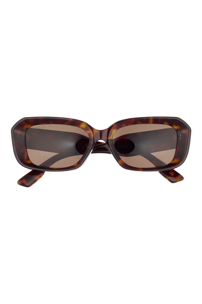 54mm Rectangular Sunglasses, Main, color, HAVANA HAVANA BROWN