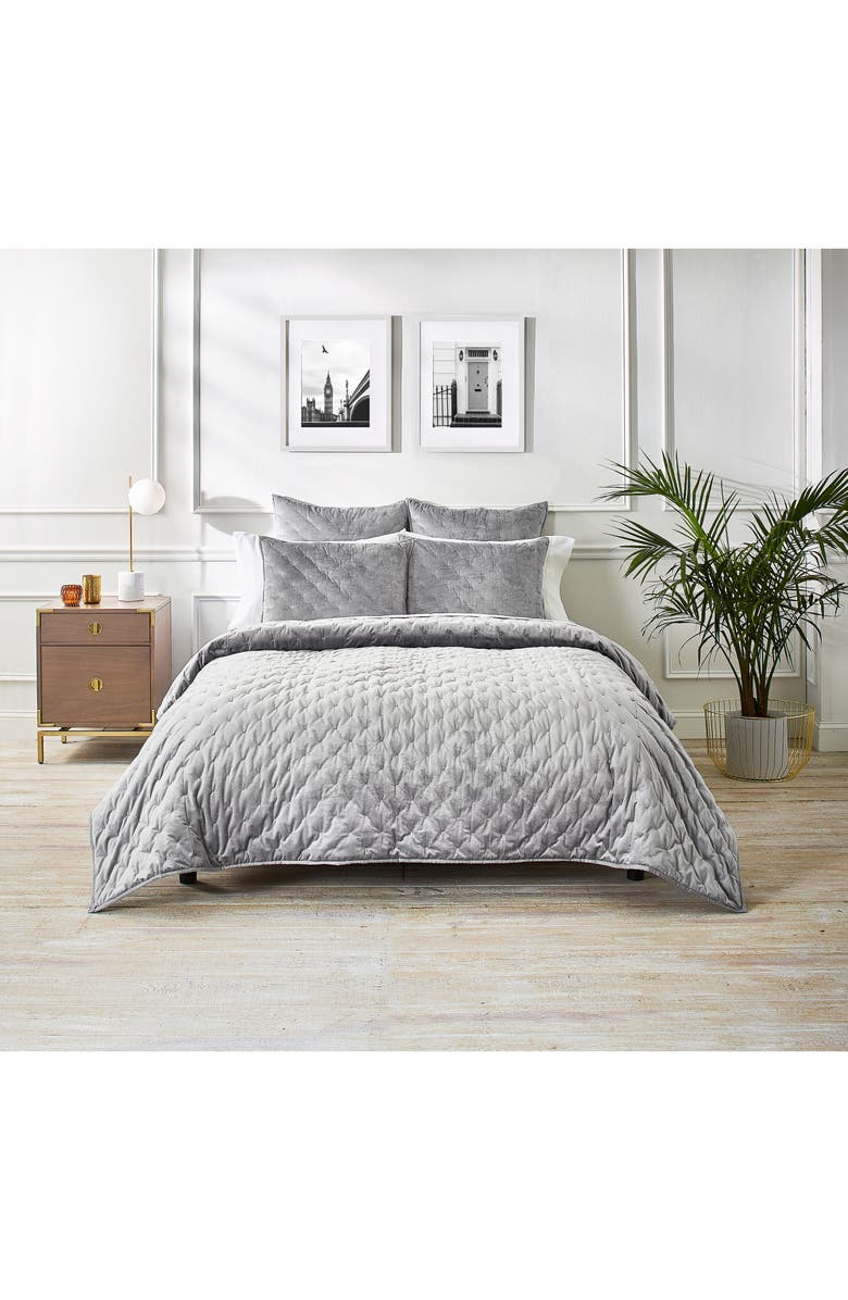 Ted Baker London Velvet Bow Coverlet, Main, color, 