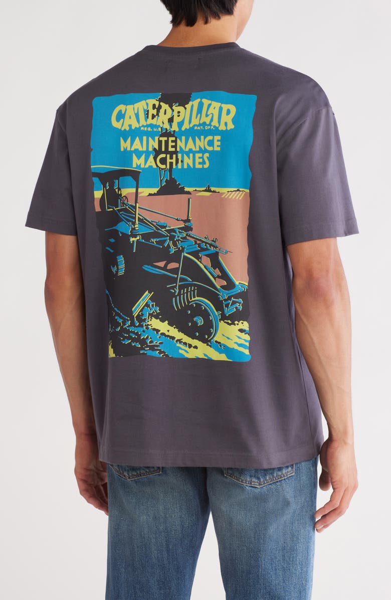 CAT WWR Cotton Boxy Maintenance Machine Tee, Alternate, color, Slate