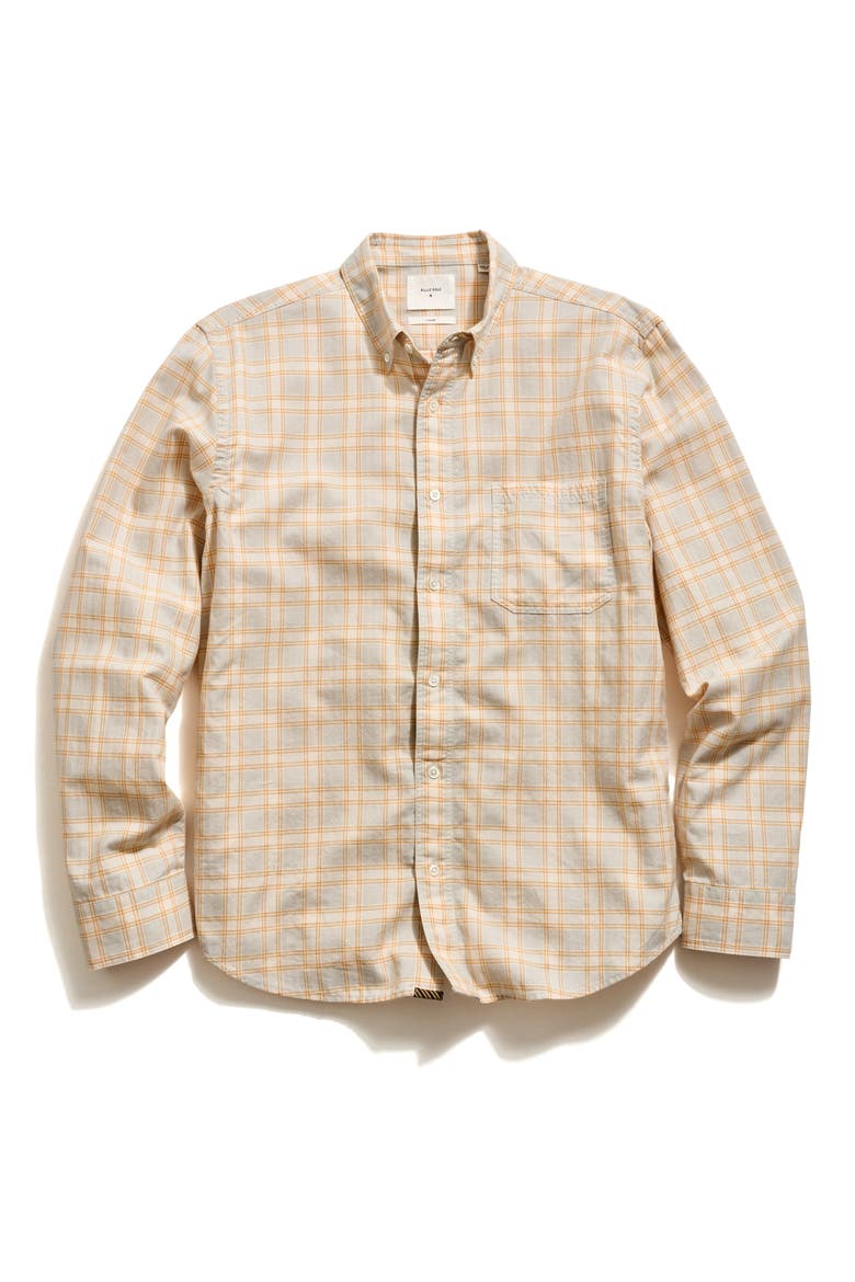 Tuscumbia Mélange Plaid Cotton Button-Down Shirt, Alternate, color, SILVER/ TAFFY