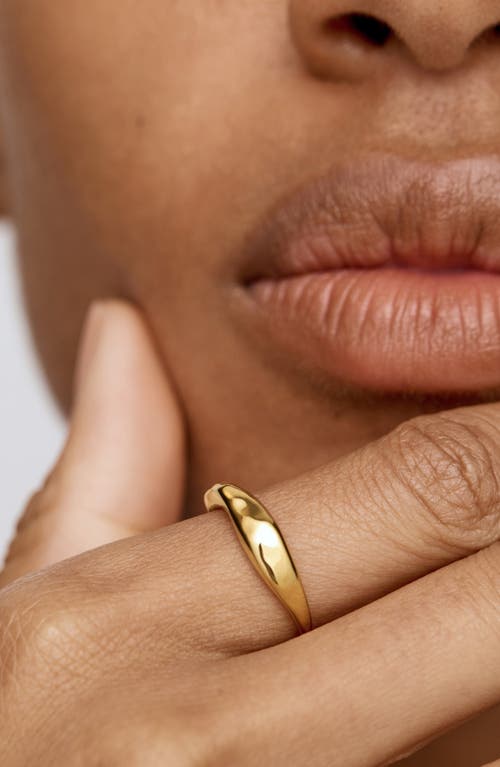 Monica Vinader Antica Stacking Ring In Brown