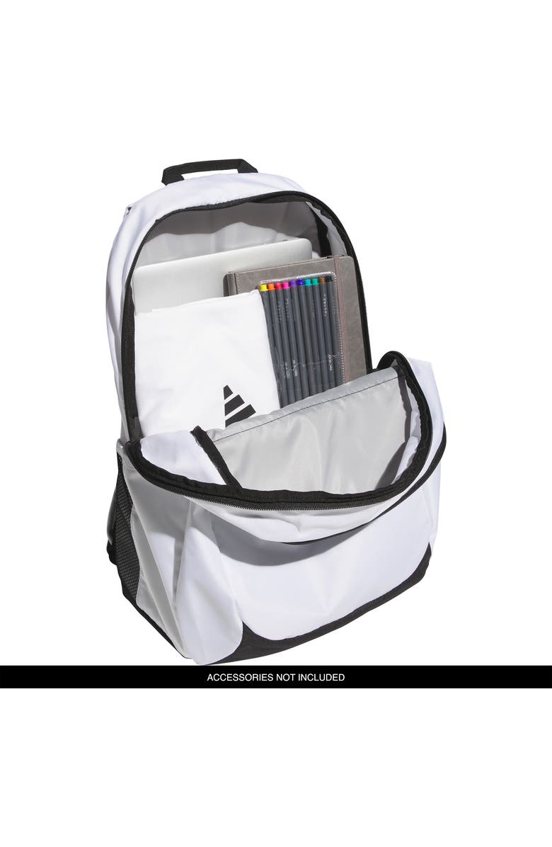 adidas Kids' Striker 3 Backpack, Alternate, color, White / Black