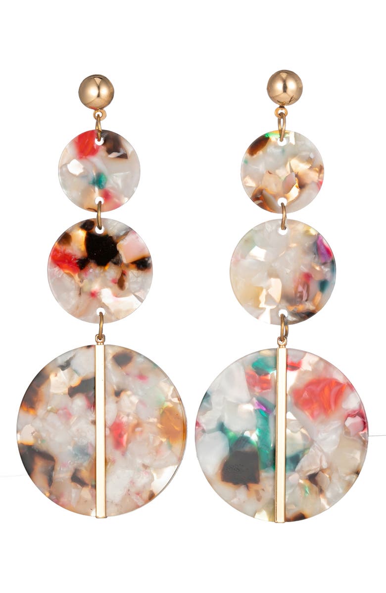 EYE CANDY LOS ANGELES Sofia Tier Drop Earrings, Main, color, 