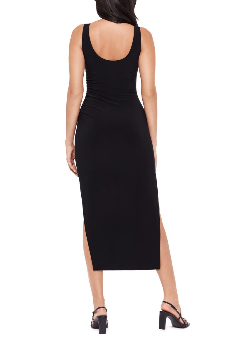 Miraclesuit<sup>®</sup> Aria Ruched Asymmetric Neck Stretch Jersey Dress, Alternate, color,