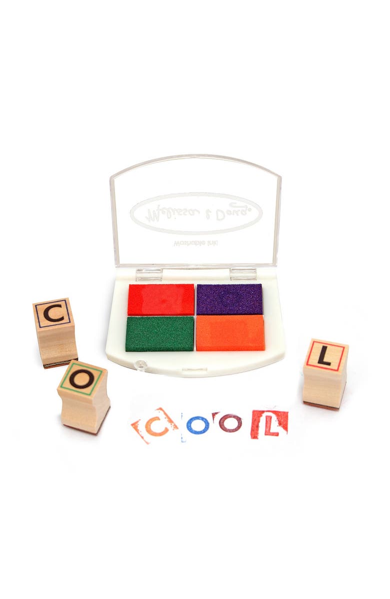 Melissa & Doug Alphabet Stamp Set, Alternate, color, Tan Multi