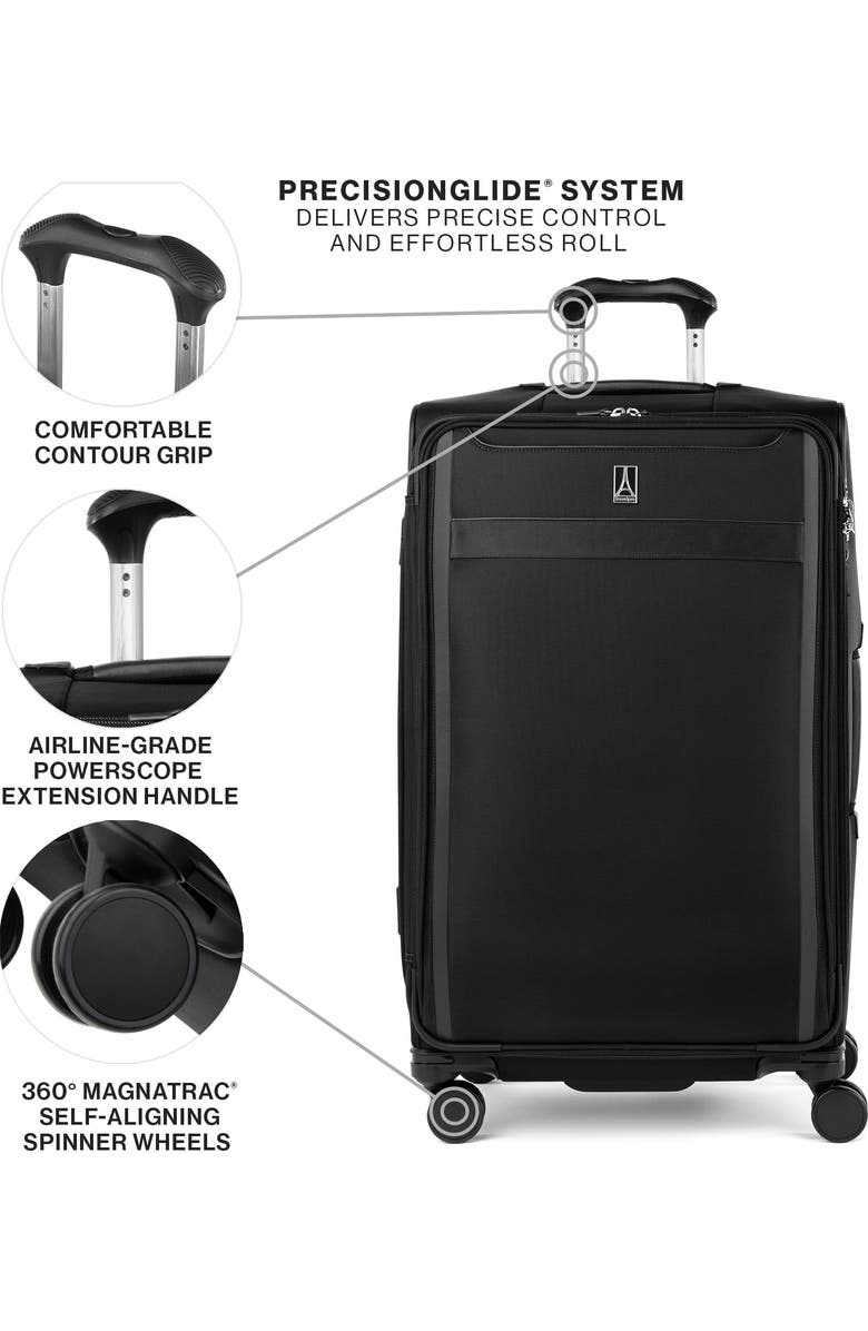 TRAVELPRO Versapack + Lightweight Softside Expandable 29" Large Check In Spinner Luggage, Alternate, color, Black