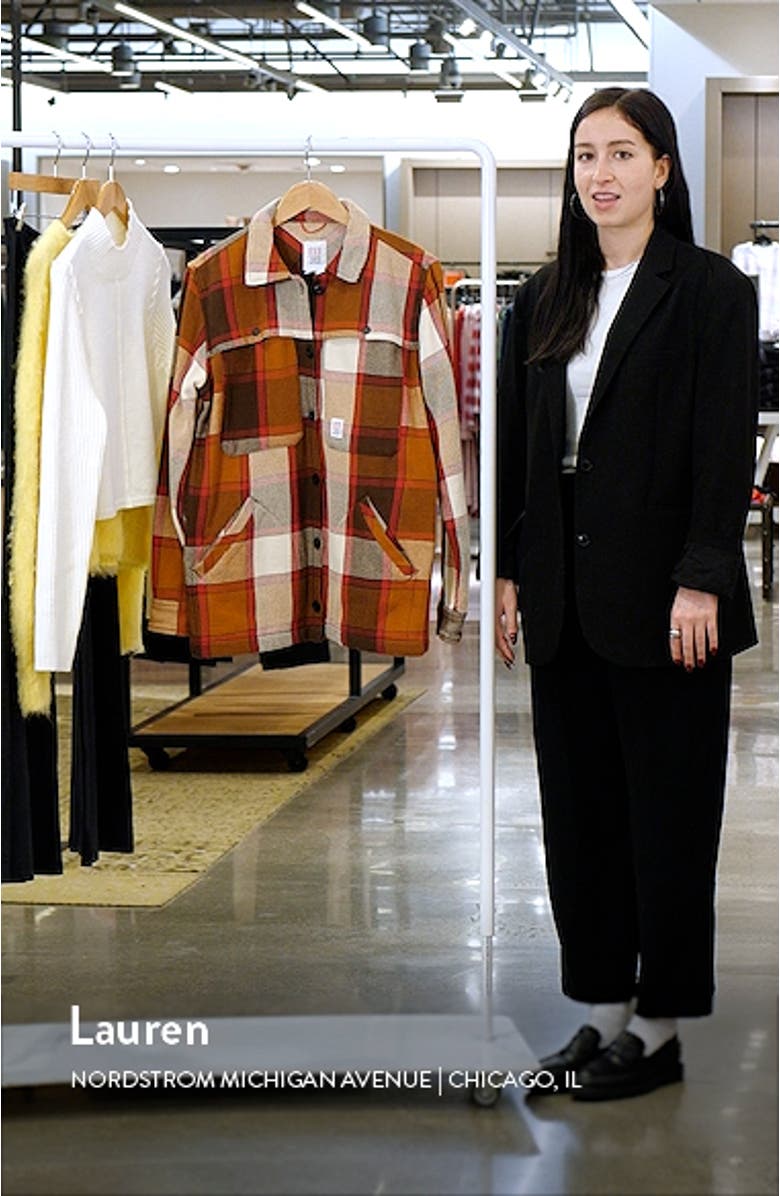 Mountain Oversize Plaid Organic Cotton Shirt Jacket, sales video thumbnail