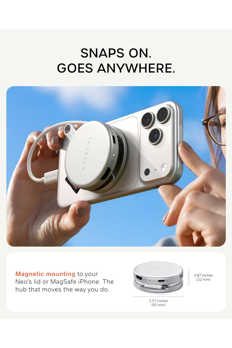 OntheGo 5-in-1 USB-C Multiport Adapter, Alternate, color, Silver