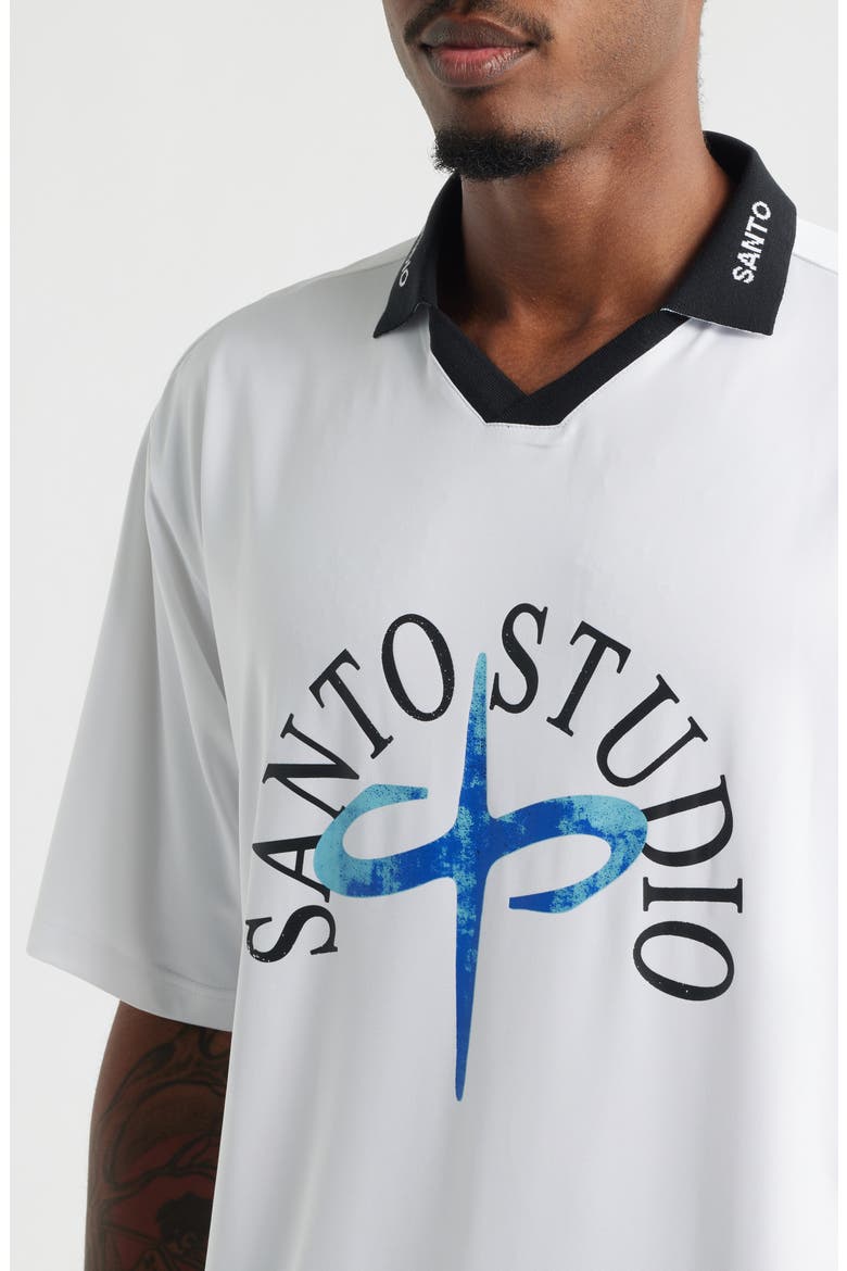 Curved Logo Club Jersey Polo, Alternate, color, WHITE