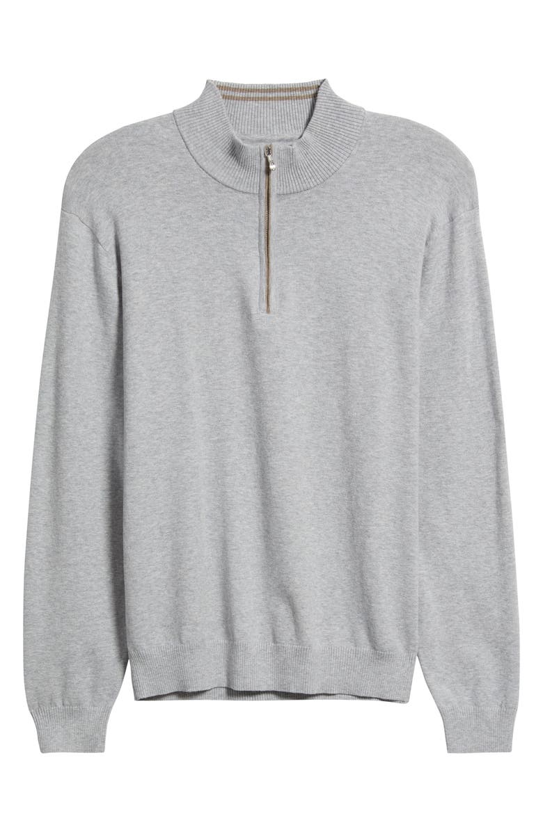 johnnie-O Desmond Half Zip Sweater, Alternate, color, Pebble