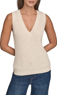 Donna Karan New York V-Neck Sweater Tank