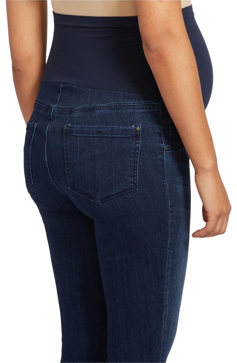 MOTHERHOOD MATERNITY Plus Super Stretch Secret Fit Over The Belly Skinny Ankle Jeans, Alternate, color, 