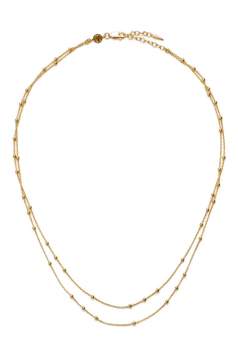 Double Chain Necklace, Main, color, GOLD