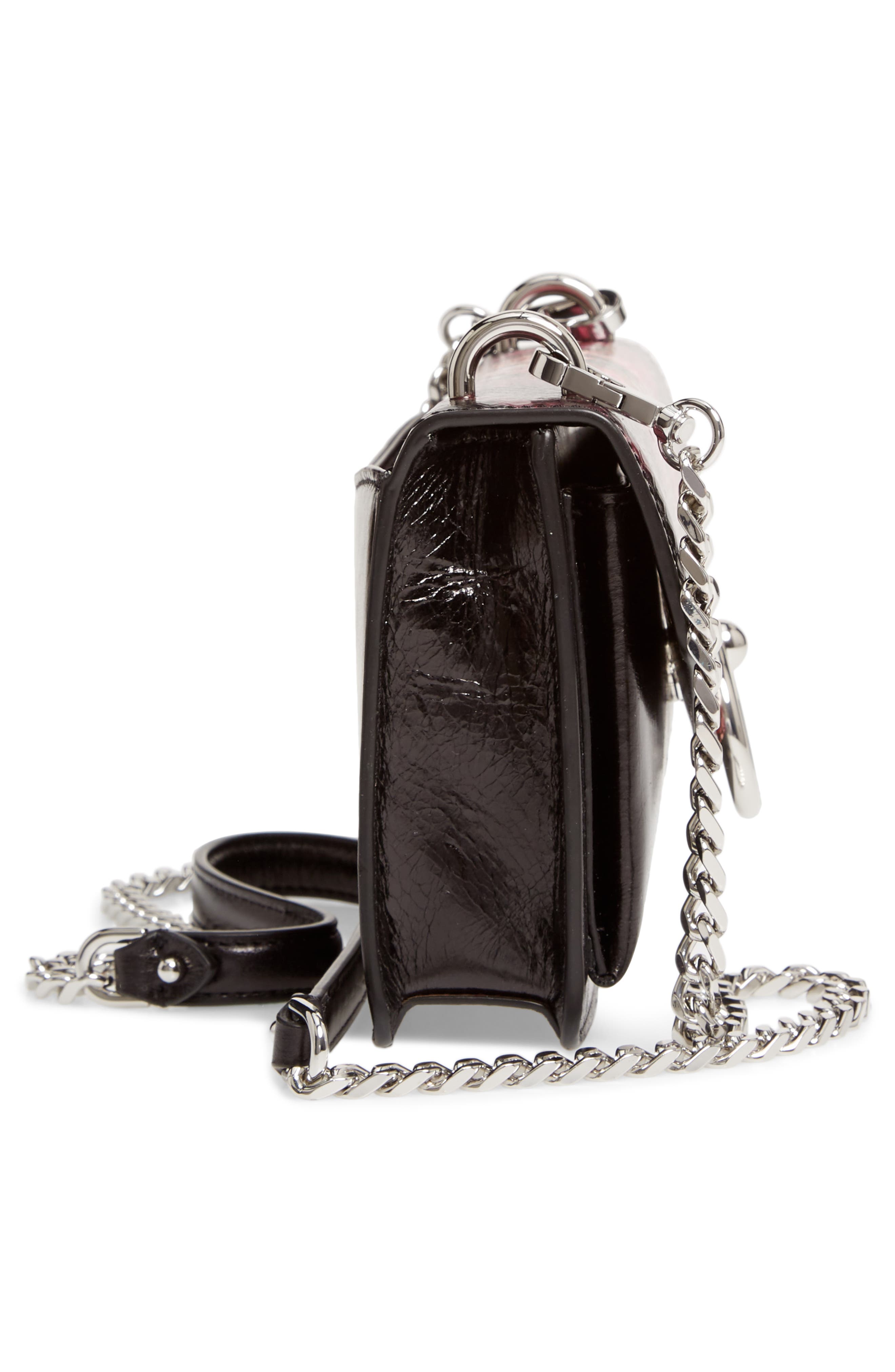 Jean Snake Embossed Leather Crossbody Bag, Alternate, color, PINK MULTI
