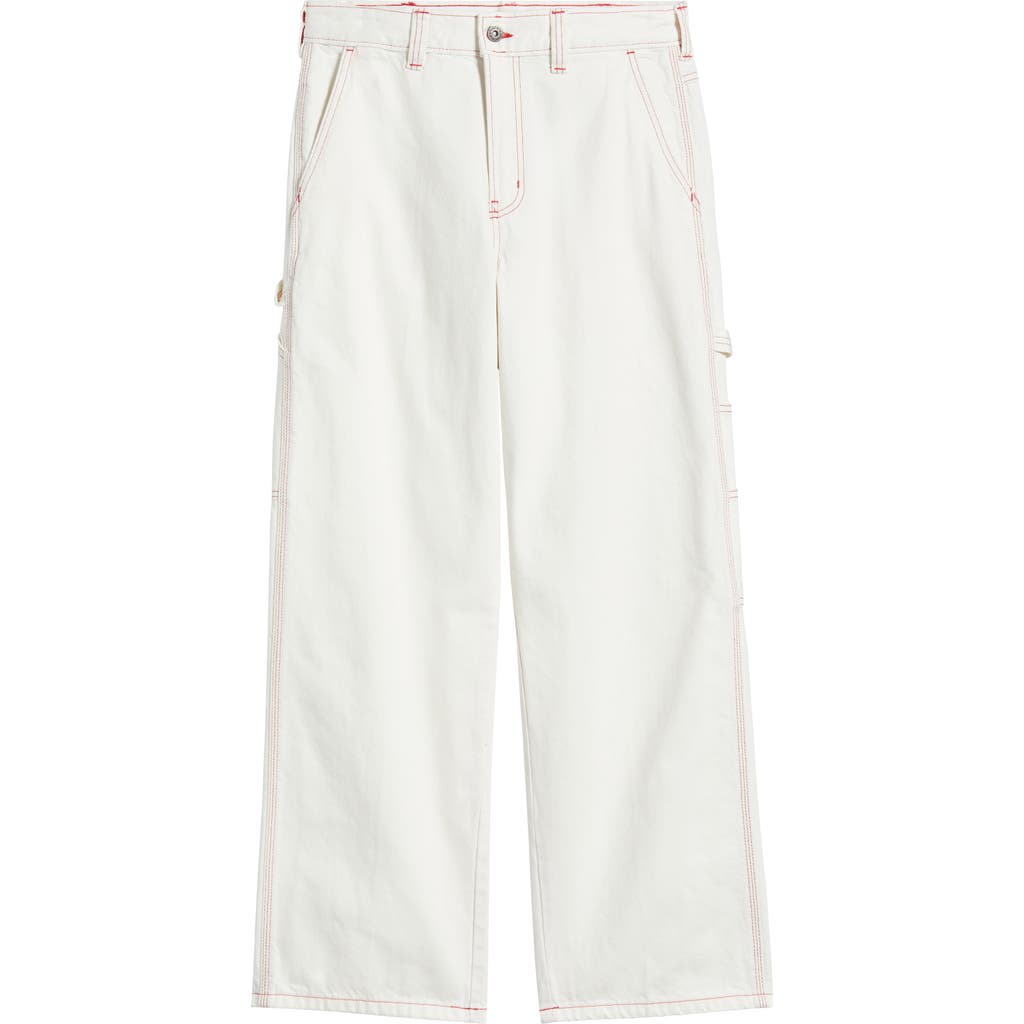 Dickies Loose Fit Denim Painter's Pants In Egret
