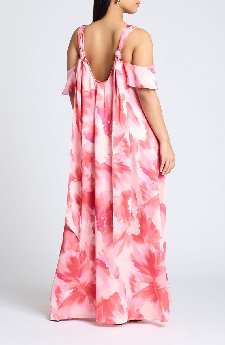 ELOQUII Cold Shoulder Trapeze Gown, Alternate, color,