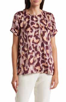 DR2 by Daniel Rainn Pinched Sleeve Satin High/Low Top