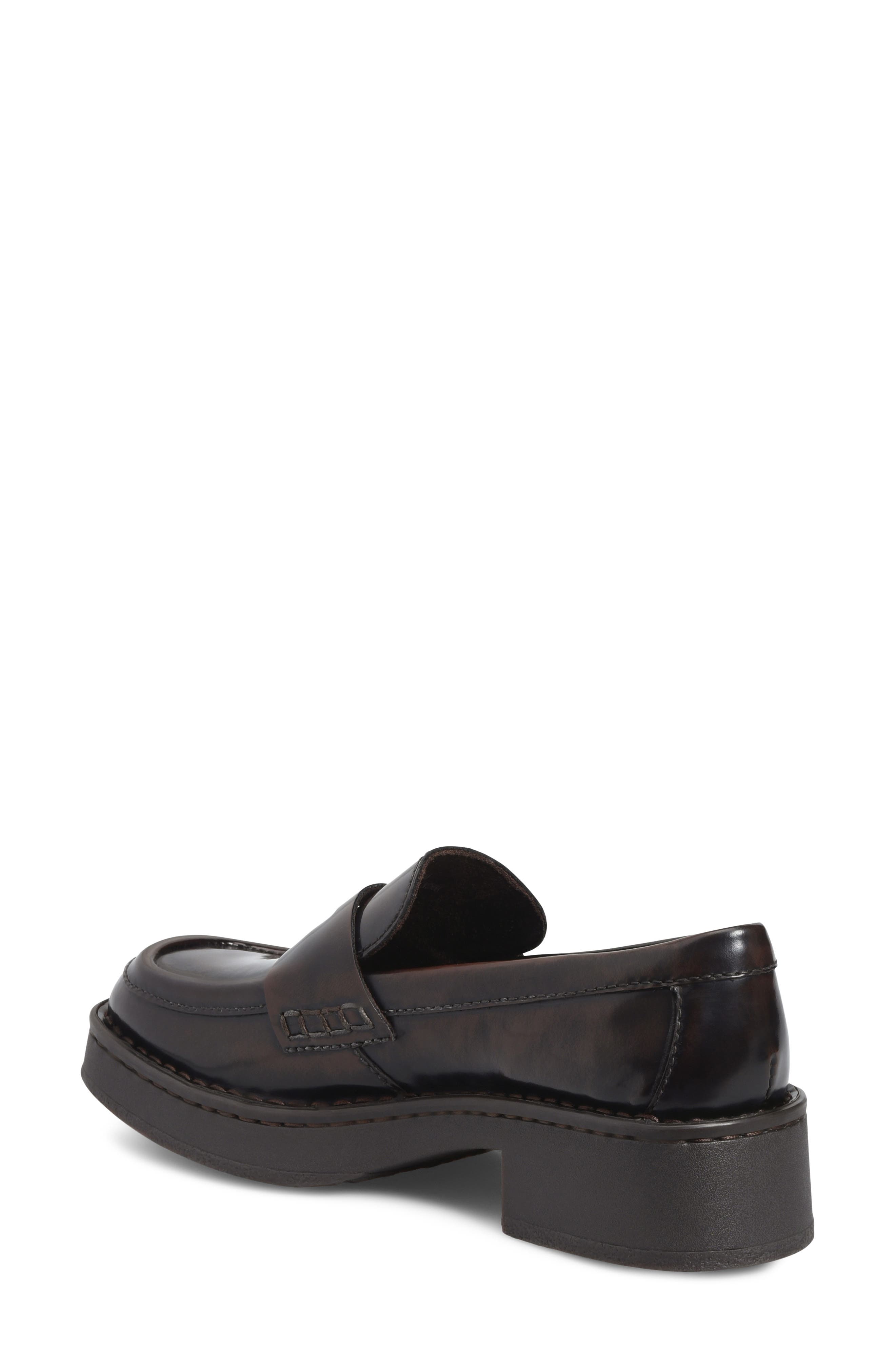 Faythe Leather Penny Loafer, Alternate, color, BROWN BRUSH OFF