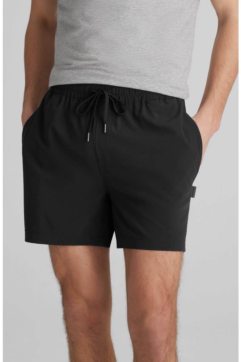 Luxe Traveler Shorts, Main, color, BLACK