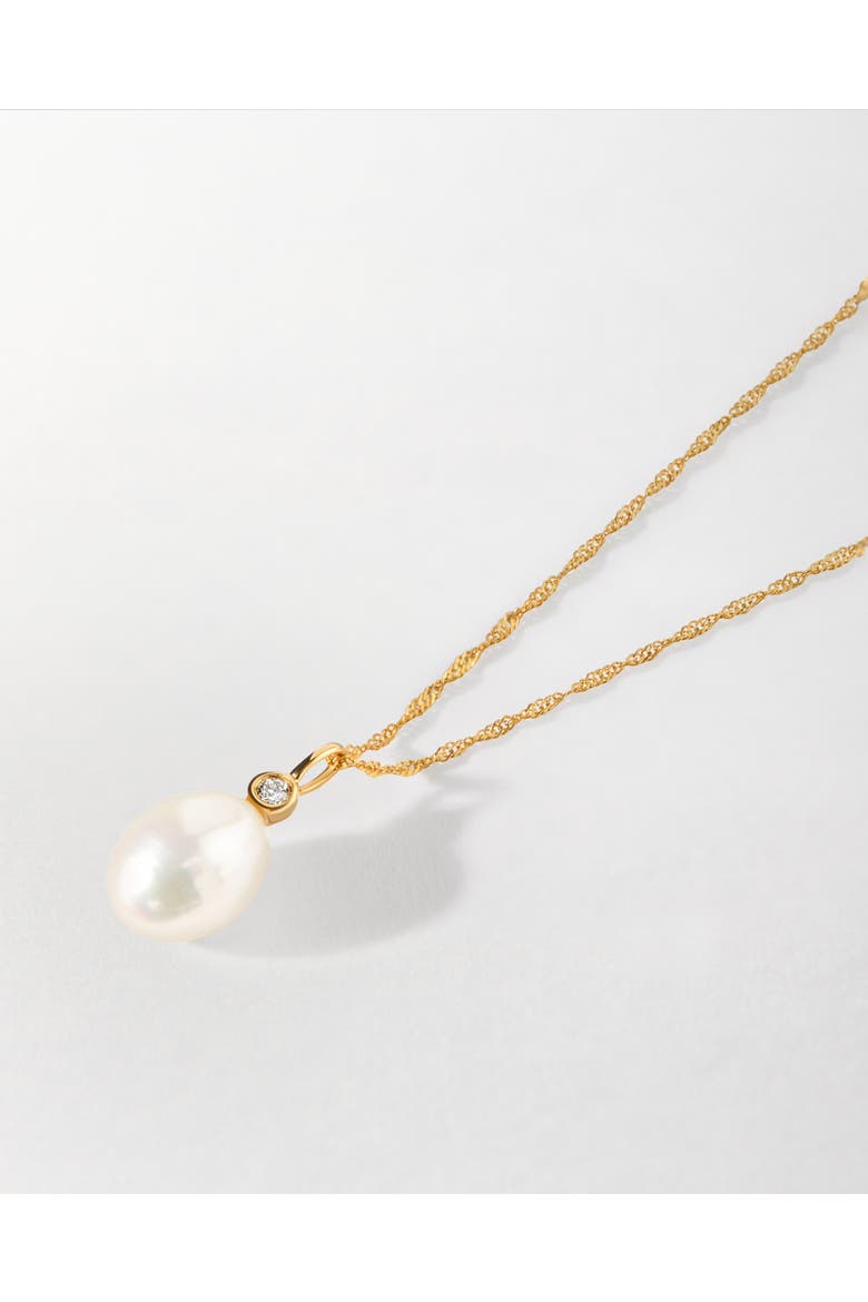 Pearl Diamond Necklace, Alternate, color, Pearl
