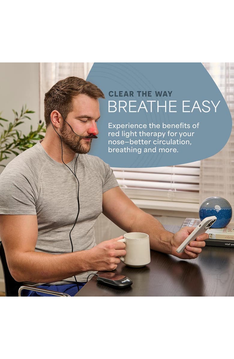 Lifepro Red Light Therapy Device for Nose & Ears Infrared Sinus Relief, Alternate, color, Black