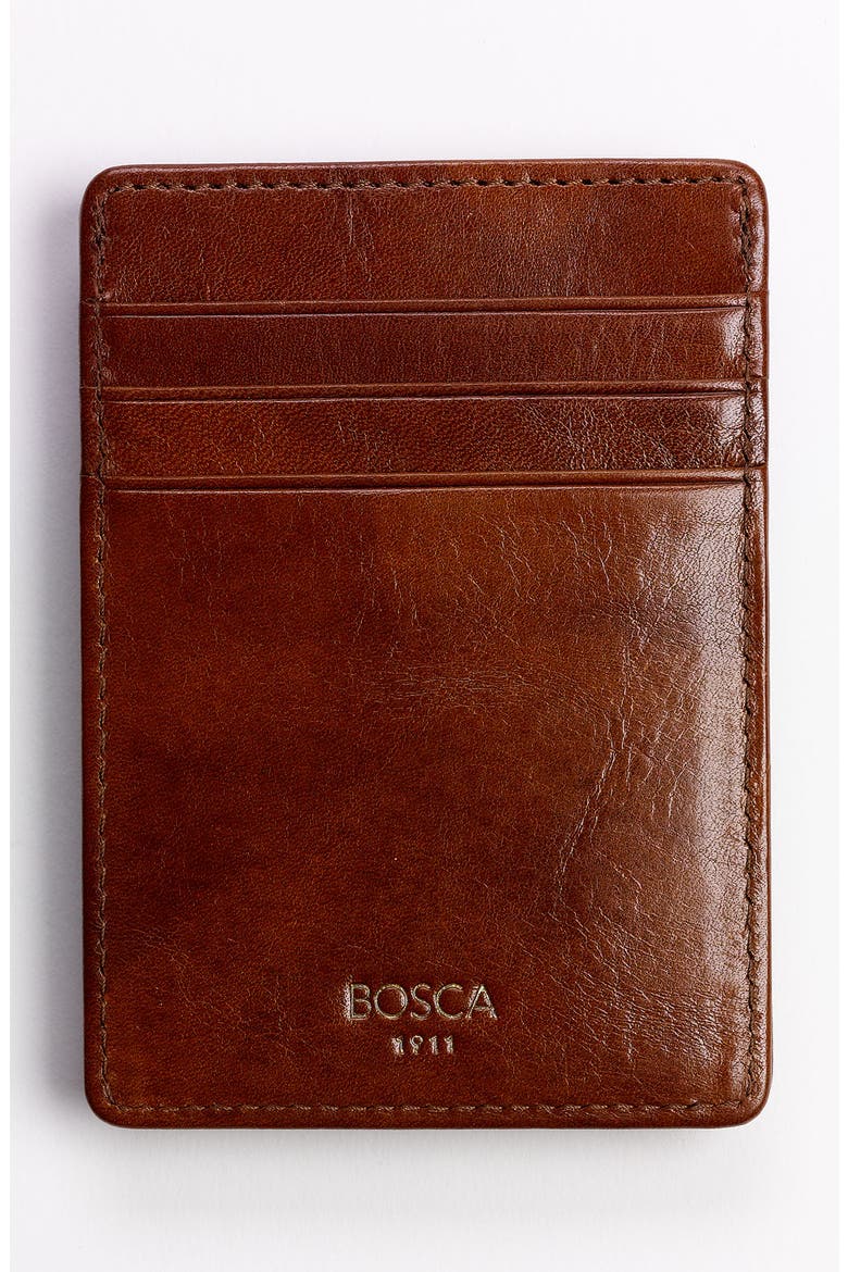 Old Leather Front Pocket Wallet, Main, color, AMBER
