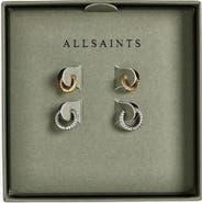 AllSaints Rope Huggie Earrings Set