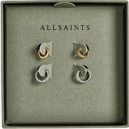 AllSaints Rope Huggie Earrings Set