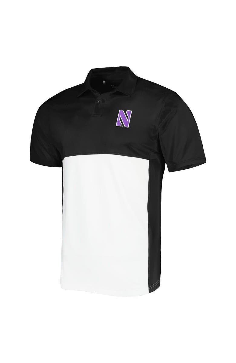 Under Armour Men's Under Armour Black/White Northwestern Wildcats Green Blocked Polo Performance Polo, Alternate, color, 