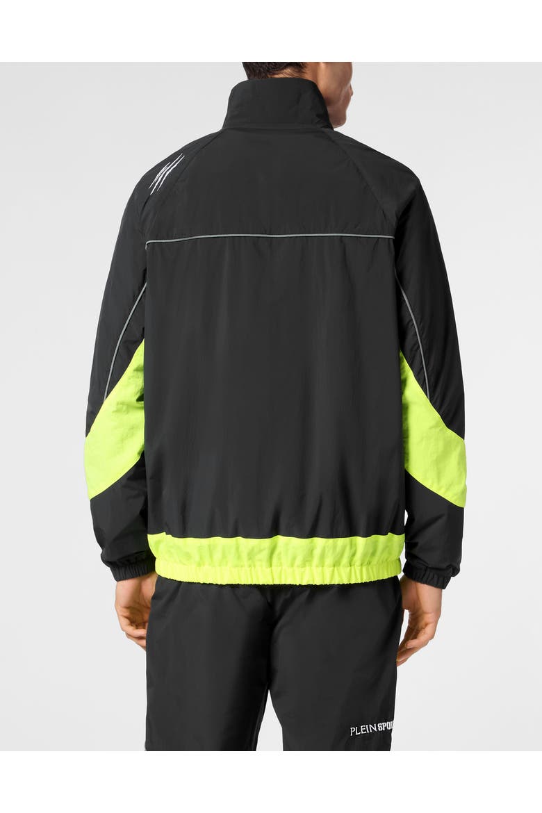 Technical Jogging Bomber Jacket Ls Scratch Men, Alternate, color, black/yellowfluo