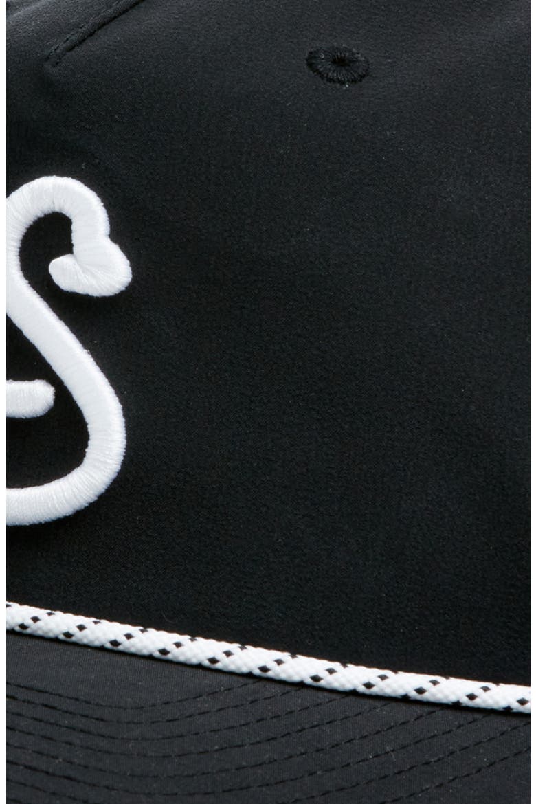 Swan Brewer Snapback Baseball Cap, Alternate, color, BLACK-WHITE