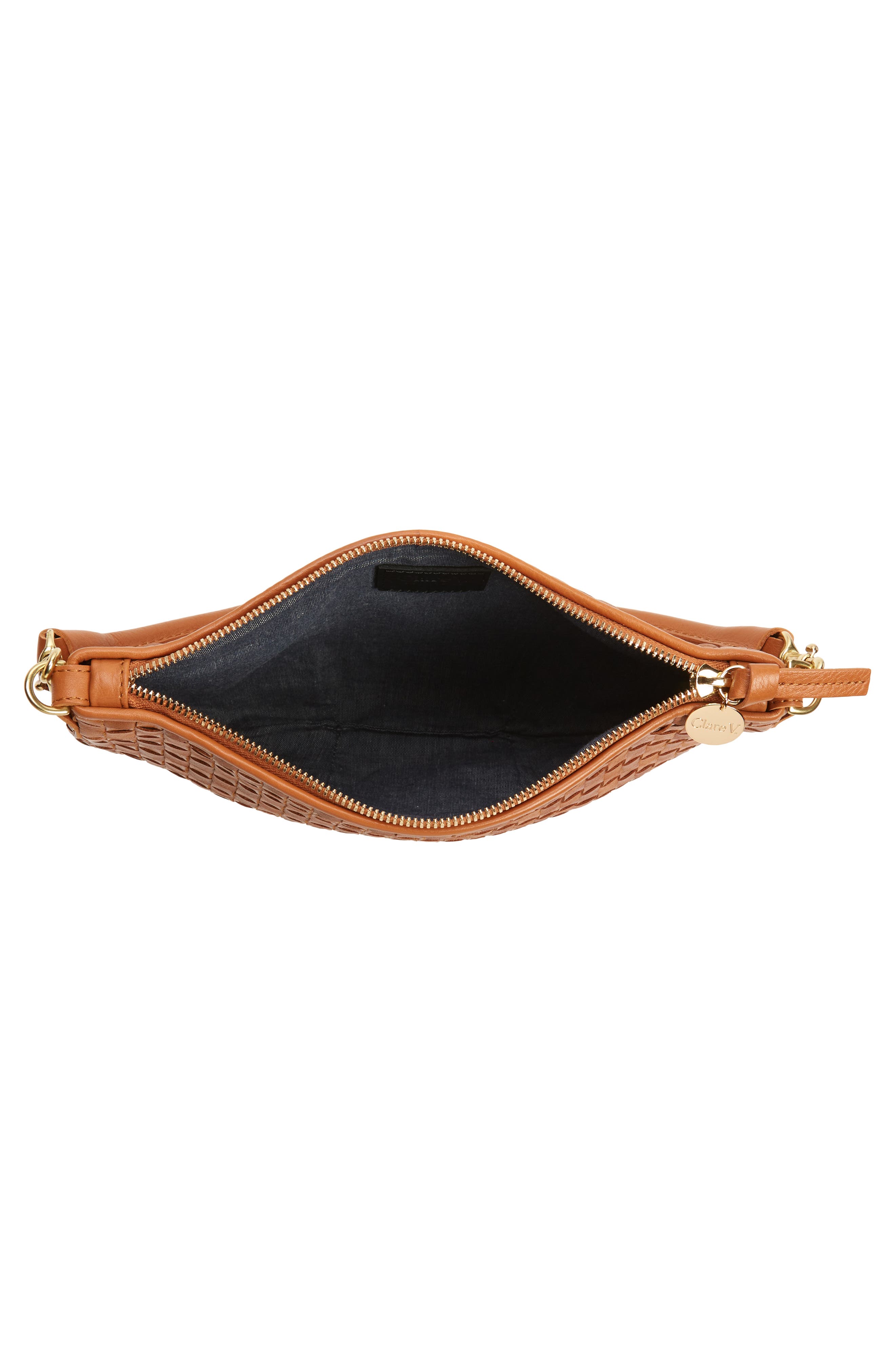 Petit Moyen Woven Messenger Bag, Alternate, color, NATURAL WOVEN CHECKER