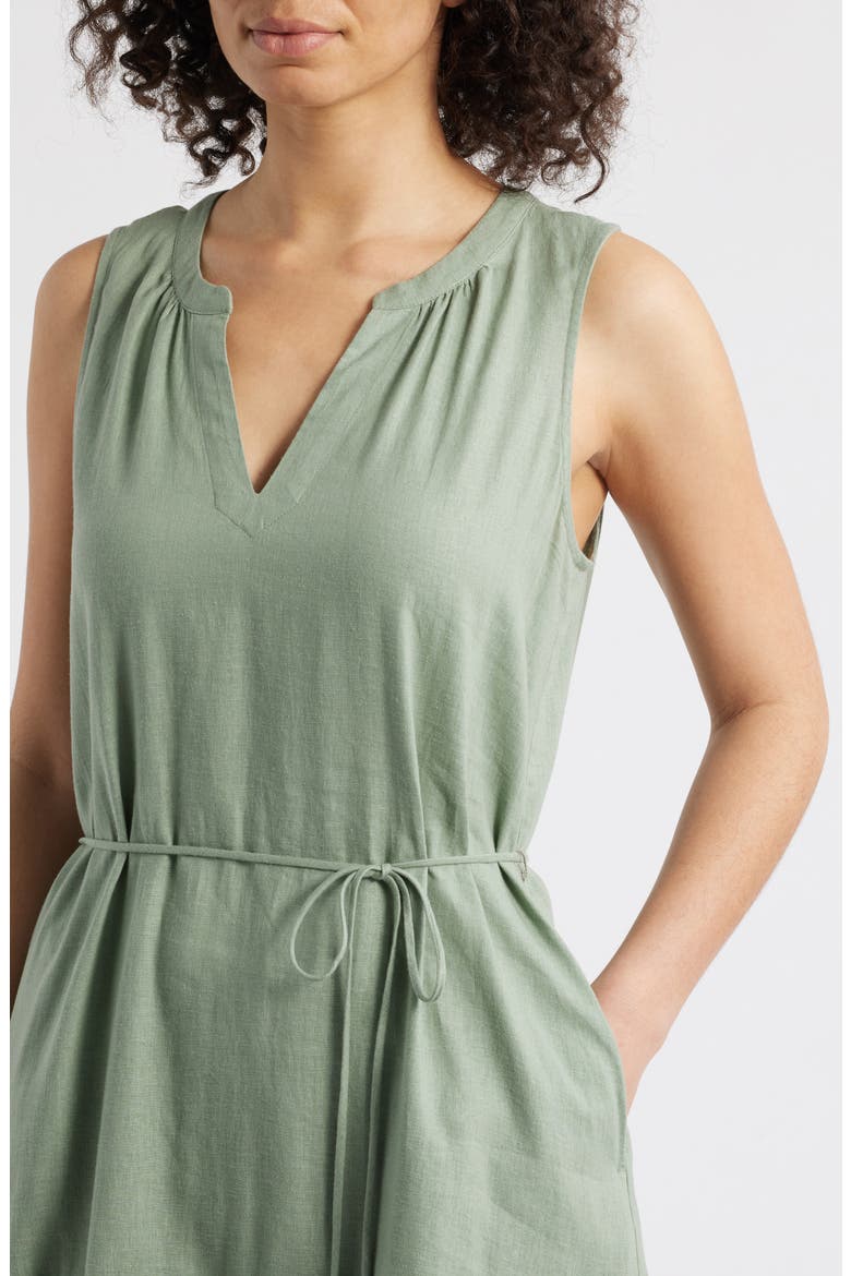 Coastal Tide Sleeveless Dress, Alternate, color, MARJORAM