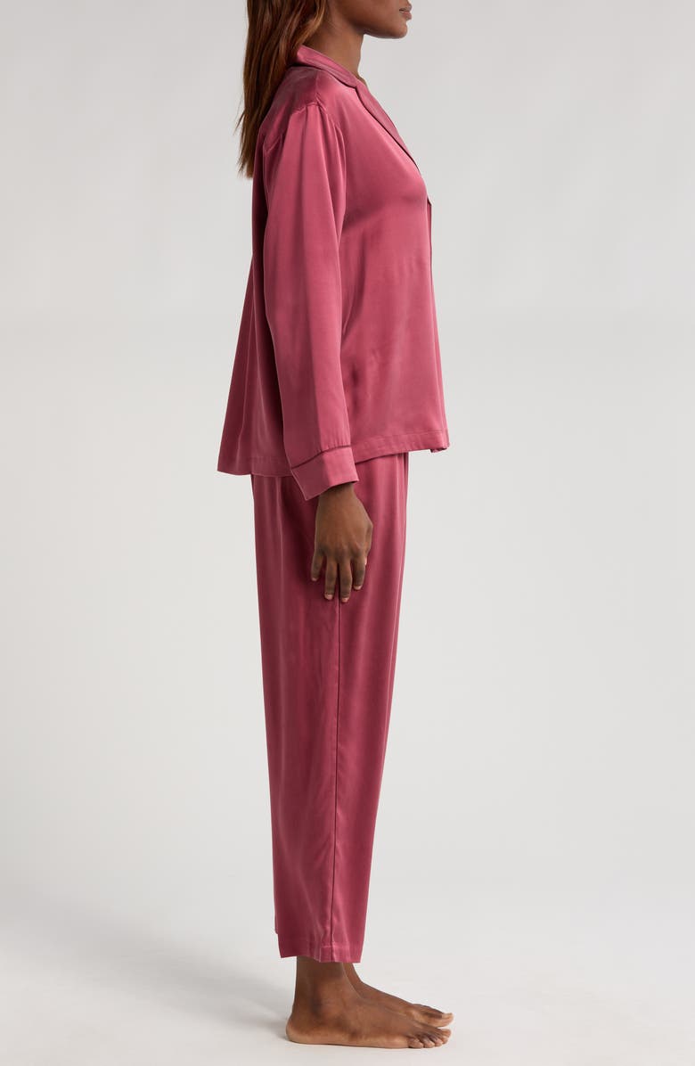 Lunya Washable Silk Pajamas, Alternate, color, Winter Rose/ Calliope Wine