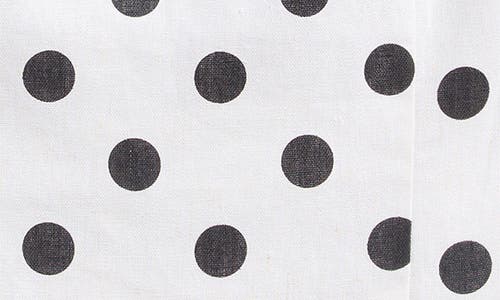 Wayf Elle Polka Dot Sleeveless Linen Blend Shell In Ivory Polka Dot
