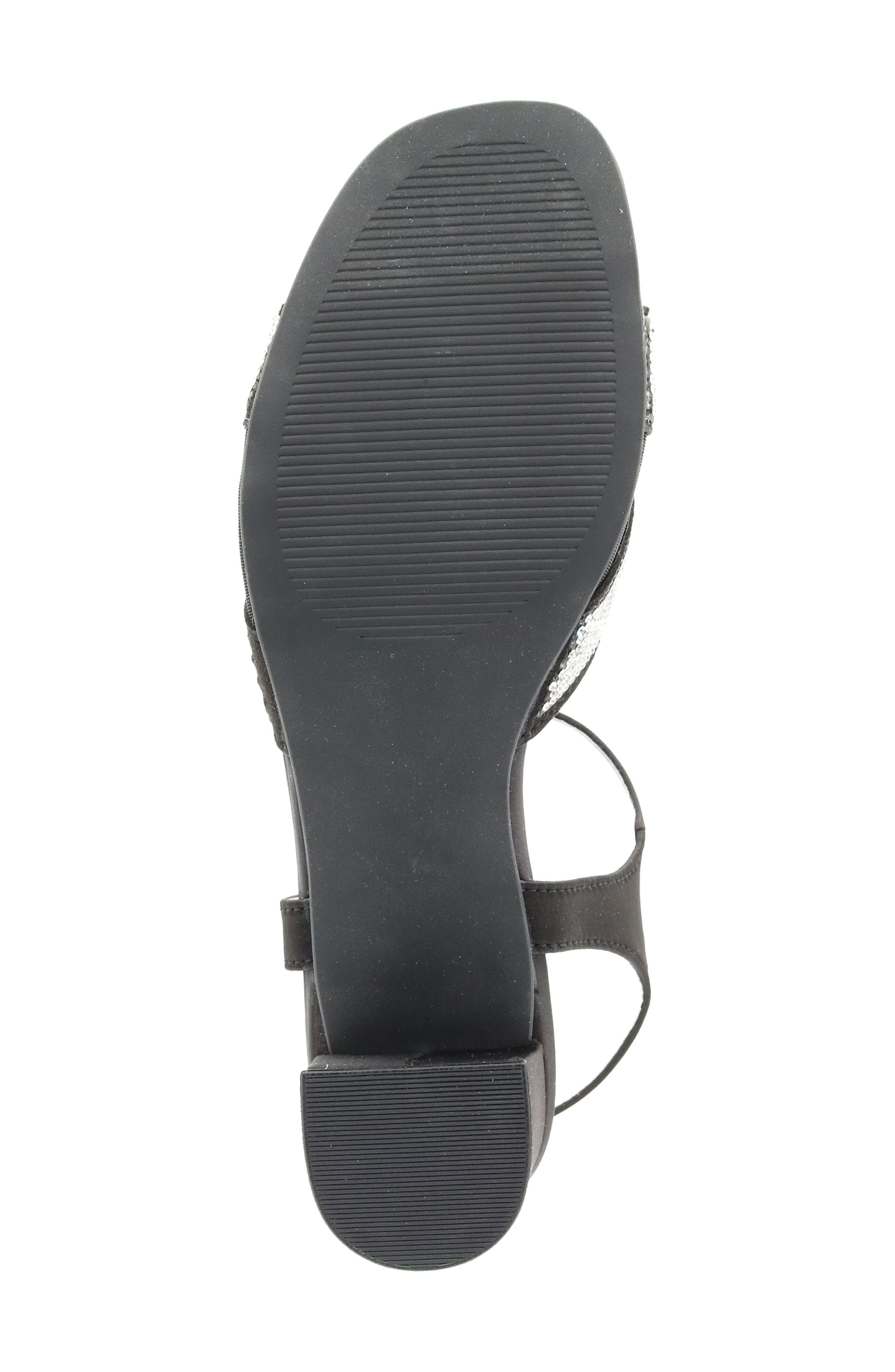 David Tate Holiday Ankle Strap Sandal, Alternate, color, Black Satin