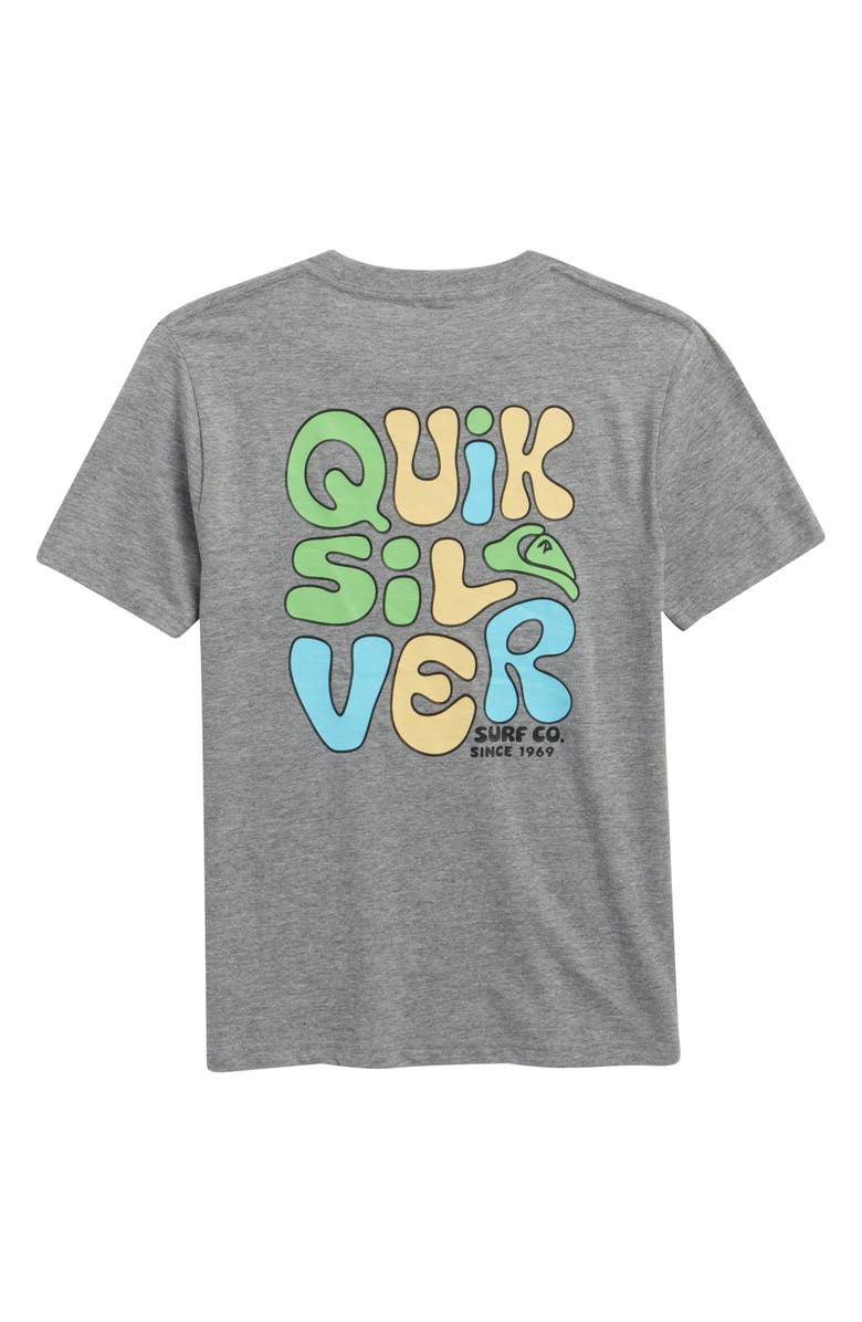Quiksilver Kids' Fluid Logo Graphic T-Shirt, Alternate, color, Medium Gray