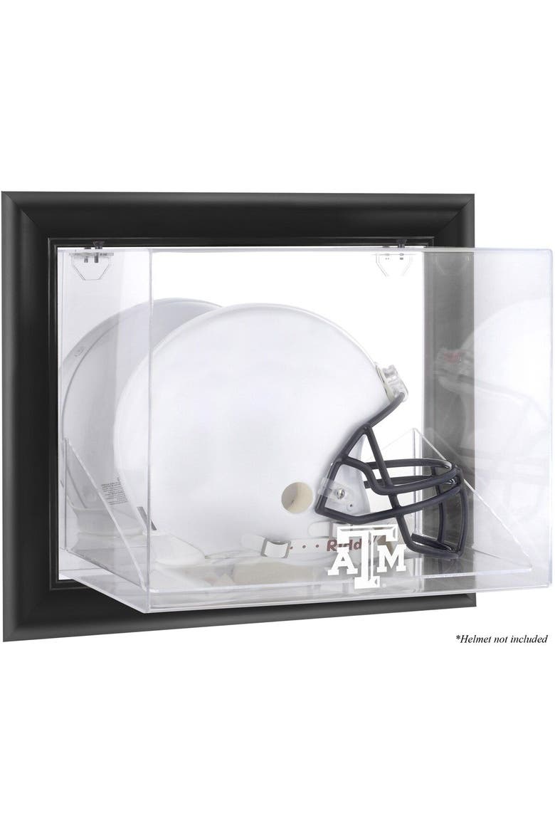 Texas A&M Aggies Black Framed Wall-Mountable Helmet Display Case, Main, color, Black