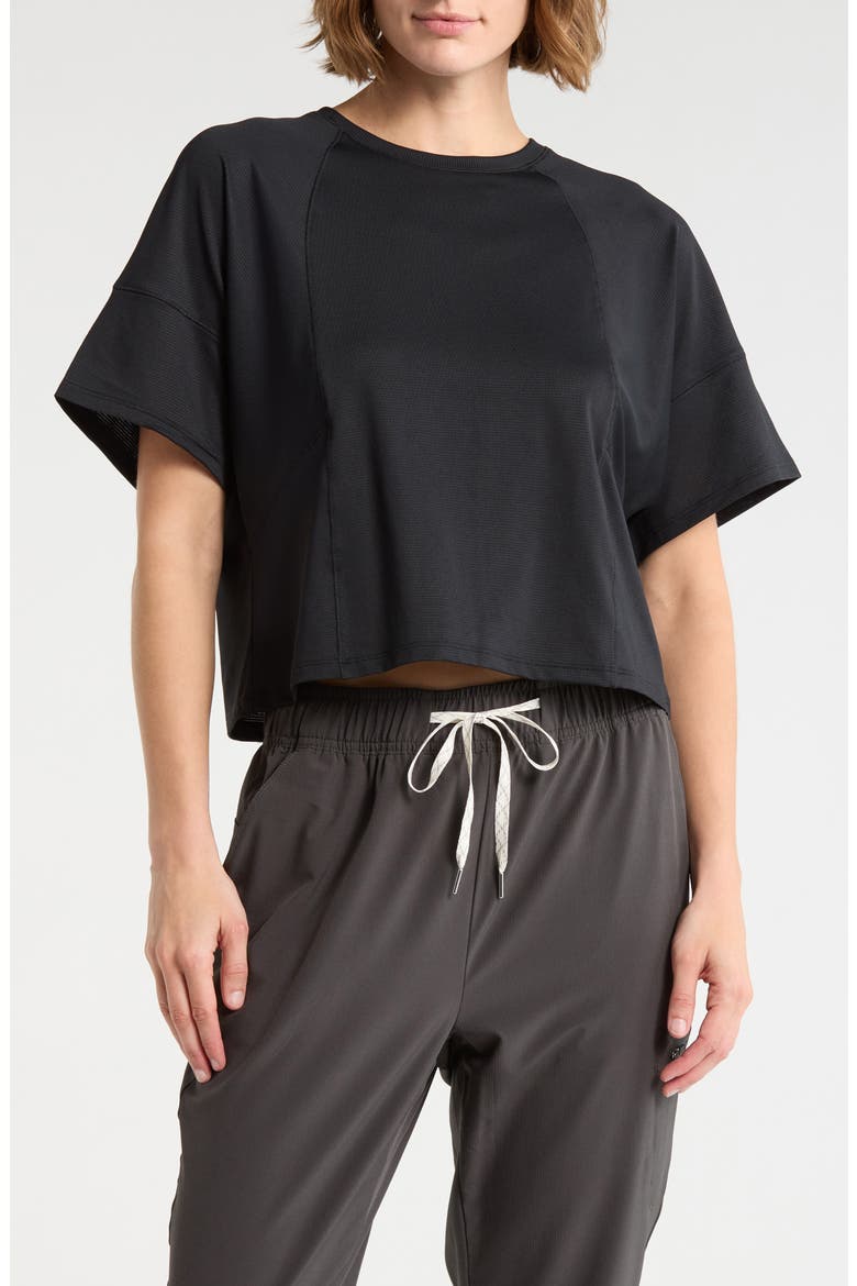 Mabel Crop T-Shirt, Main, color, BLACK