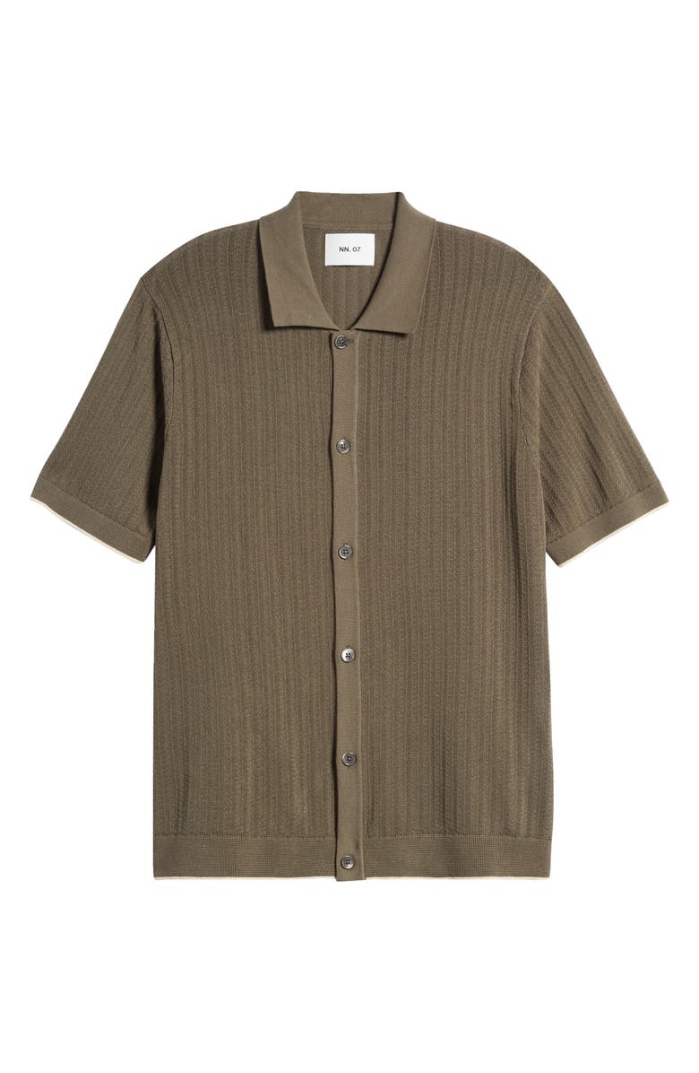 NN07 Nalo 6561 Ribbed Short Sleeve Cotton Cardigan, Alternate, color, 