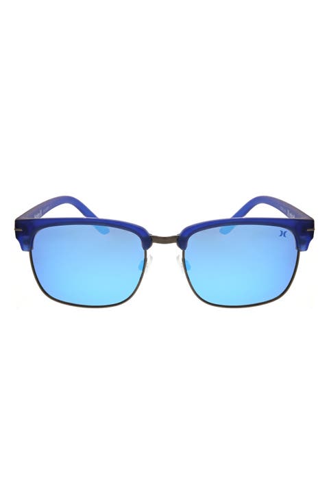 Retro 56mm Polarized Square Sunglasses