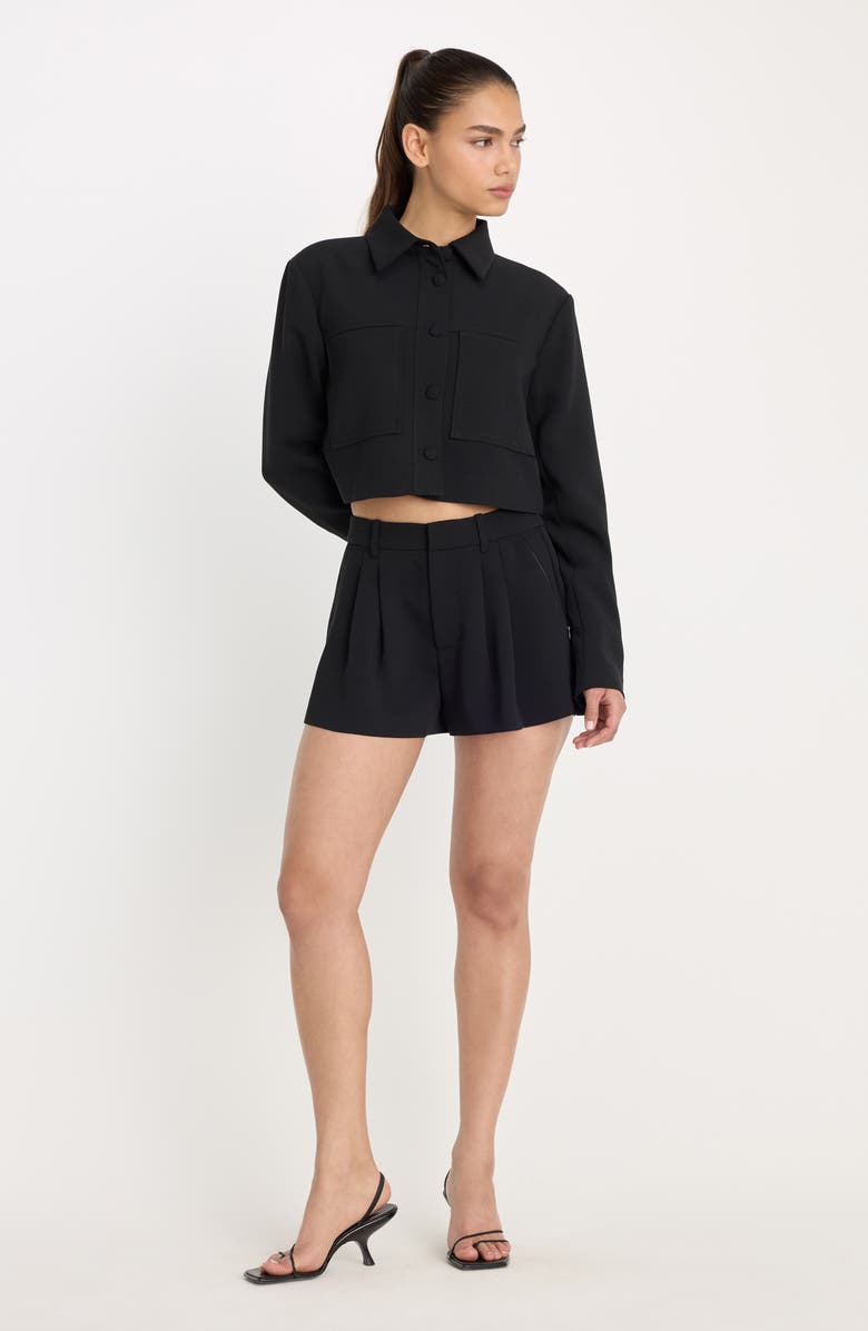 Good American Luxe Suiting Shorts, Alternate, color, Black001