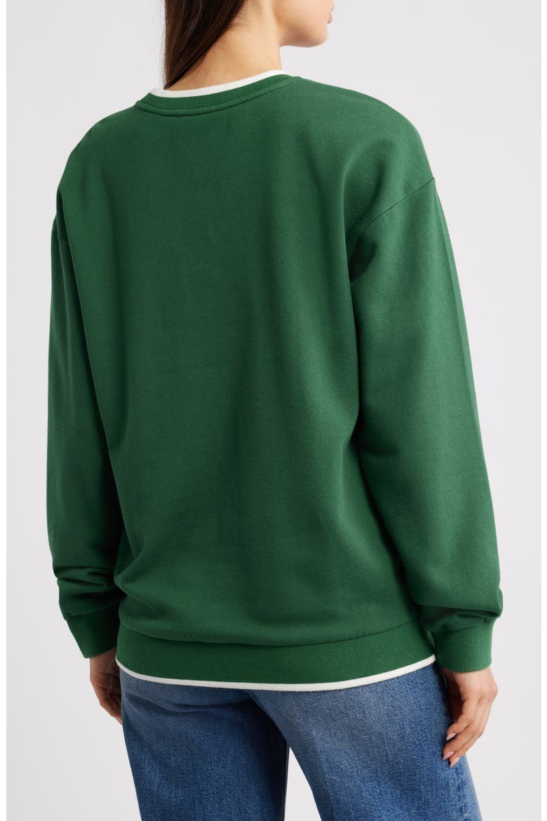 Holiday Tree Farm Graphic Sweatshirt, Alternate, color, WASHED FOREST/ MARSHMALLOW