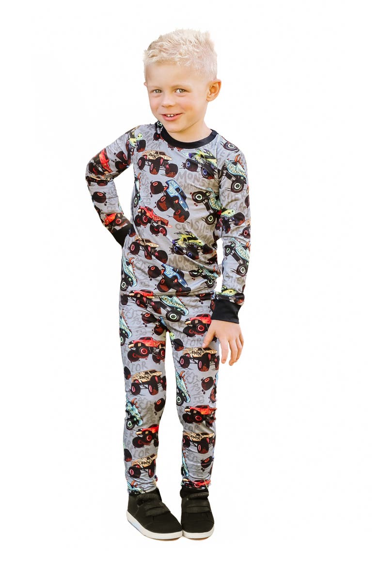 Monster Jammies 2 Piece Pajama Set, Alternate, color, Gray