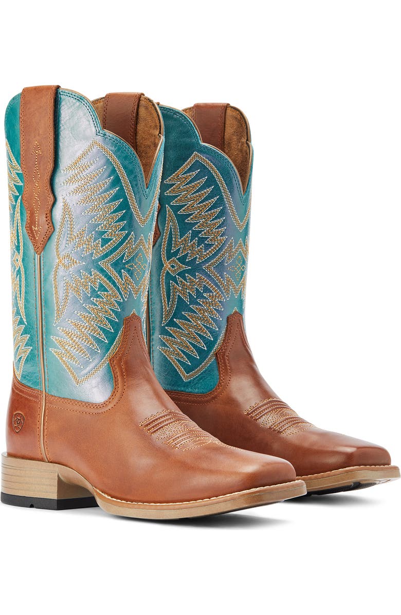 Ariat Odessa Stretch Western Boot, Alternate, color, Brown/ Blue